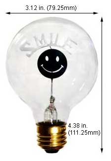 Incandescent Incandescent G25 G25 SMILEY FACE 120V