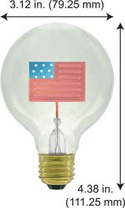Incandescent Incandescent G25 G25 US FLAG       