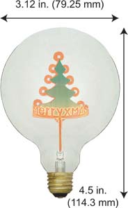 Incandescent Incandescent G25 G25 CHRISTMAS TREE  120V
