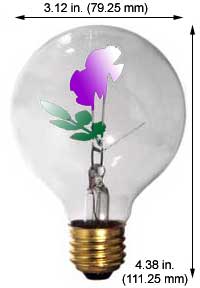 Incandescent Incandescent G25 G25 VOILET FLOWER 120V