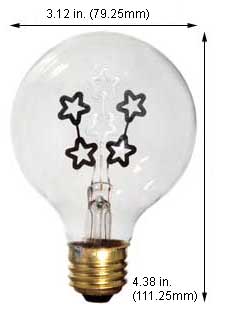 Incandescent Incandescent G25 G25 6 STARS 120V