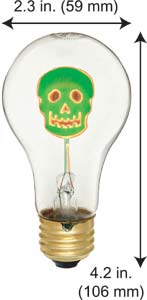Incandescent Incandescent G25 A19 SKULL 120V