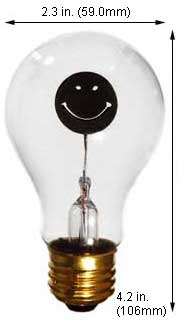 Incandescent Incandescent G25 A19 SMILEY FACE 120V