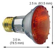 Incandescent Colored Reflector - Par 50PAR20QNFL/AMBER 130V