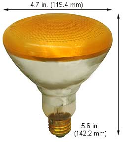 Incandescent Colored Reflector - Par 150BR38A 130V AMBER 1PC