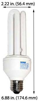 Fluorescent Compact Fluorescent Triple Twin Medium Screw EL25W/TBX/5K