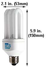 Fluorescent Compact Fluorescent DLS(SLS) Shape Medium Screw DLS/20/6400K DAYLIGHT