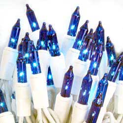 Incandescent Christmas Bulbs - Strings Mini Strings 300LT-ICICLE-BLUE STRING