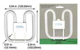 Fluorescent Compact Fluorescent 2-D(SQ) CF21SQ/835/4P GR10Q-4 4-PIN