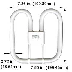 Fluorescent Compact Fluorescent 2-D(SQ) CF38SQ/827/4P 