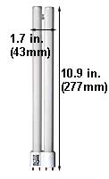 Fluorescent Compact Fluorescent Single Twin Tube F18LTT/4P/835/10.5 INCH