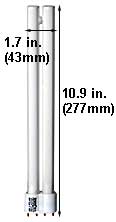 Fluorescent Compact Fluorescent Long Twin Shape(LTT) F18LTT/4P/841 10.5 INCHES