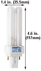 Fluorescent Compact Fluorescent Double Twin Shape(2pin) F13DTT/850/GX23-2