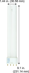 Fluorescent Compact Fluorescent Long Twin Shape(LTT) F18LTT/4P/865 10.5 INCHES