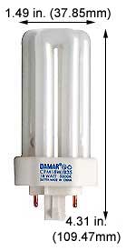 Fluorescent Compact Fluorescent Triple Twin Shape(4pin) CFM18W/GX24Q-2/830