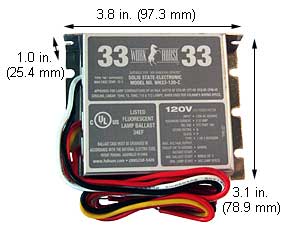 Ballasts Germicidal Ballasts WH33-120-C SQUARE WITH SIDE