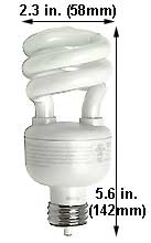 Fluorescent Compact Fluorescent Spiral Medium Screw HD15SL/27K DIMMABLE