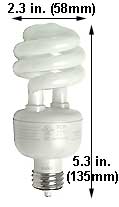 Fluorescent Compact Fluorescent Spiral Medium Screw HD20SL/27K DIMMABLE