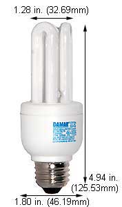 Fluorescent Compact Fluorescent Triple Twin Medium Screw EL11W/TBX/64K