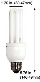 Fluorescent Compact Fluorescent Triple Twin Medium Screw EL15W/TBX/27K