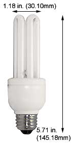 Fluorescent Compact Fluorescent Triple Twin Medium Screw EL15W/TBX/41K