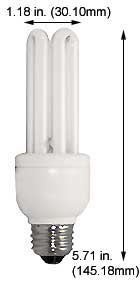Fluorescent Compact Fluorescent Triple Twin Medium Screw EL15W/TBX/5K