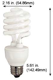 Fluorescent Compact Fluorescent Mini Spiral Medium Screw HM20SL/5K 120V MINI-SPIRAL