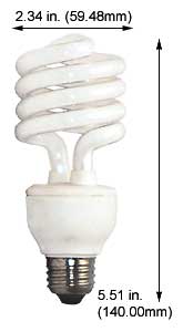 Fluorescent Compact Fluorescent Spiral Medium Screw HM25SL/5K