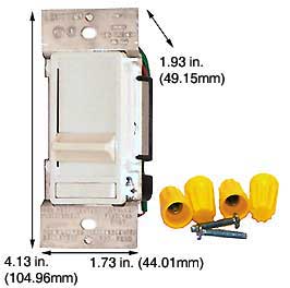 Incandescent Incandescent Dimmers Dimmers 6633PLW/WHITE 600W DIMMER SLIDE