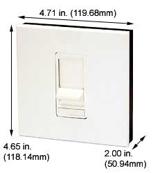 Incandescent Incandescent Dimmers Dimmers 81500 1500W/INCANDESCENT SLIDE WHITE DIMMER