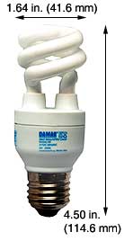 Fluorescent Compact Fluorescent Mini Spiral Medium Screw HM5SL/5K  