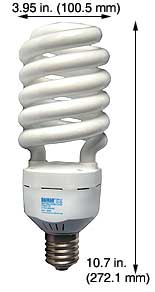 Fluorescent Compact Fluorescent Super Spiral Mogul Base HS85SL/5K  