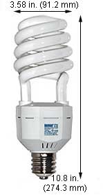 Fluorescent Compact Fluorescent Super Spiral Mogul Base HS85SL/5K 