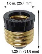 Incandescent Sockets - Adaptors 26 MEDIUM TO E17 INTERMEDIATE ADAPTOR