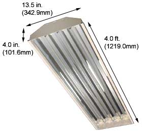 Fixtures Fluorescent Fixtures High Bay T-BAY 4-F54T5 ELEC UNIV MIRR