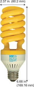 Fluorescent Compact Fluorescent Colored H30SL/YELLOW/SS