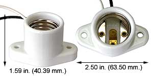 Sockets E26 Medium Screw KEYLESS PORCELAIN SOCKET W/6IN  #18 105 