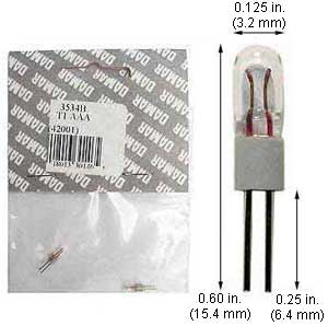 Specialty Carded Bulbs T1-AAA (42001)  2/CARD
