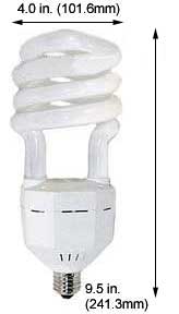 Fluorescent Compact Fluorescent Super Spiral Medium Screw HS45SL/41K 120V SUPER SPIRAL