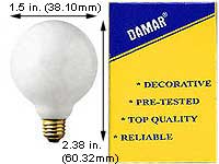 Incandescent Incandescent G12.5 25G12.5W/SS SAFE-SHIELD 130V