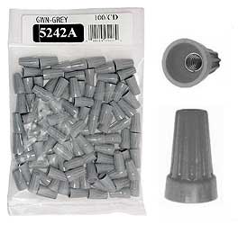 Miscellaneous Wiring Devices Wire Nuts Gray Wire Nuts 100pk