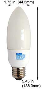 Fluorescent Compact Fluorescent Chandelier(Candle) CTW5W/E26/5K