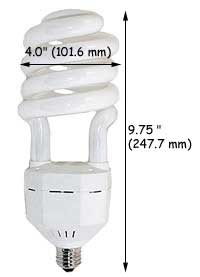Fluorescent Compact Fluorescent Super Spiral Medium Screw HS65SL/64K 120V SUPER SPIRAL