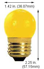 Incandescent Colored Sign Lamps 7.5S11Y