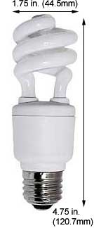 Fluorescent Compact Fluorescent Mini Spiral Medium Screw HM7SL/5K
