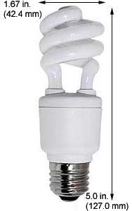Fluorescent Compact Fluorescent Mini Spiral Medium Screw HM9SL/27K
