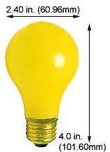 Incandescent Colored A Lamps 25AY
