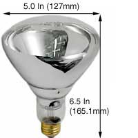Incandescent Infrared Heat Par Type Heat Lamps 125BR40