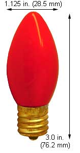 Incandescent Christmas Bulbs - Strings C9 Bulbs 7C9CCR