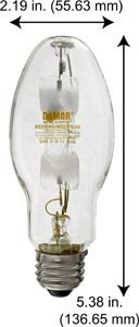 H.I.D. Metal Halide ED17 (E26 Medium Base) MH70W/U/PS/MED/4K